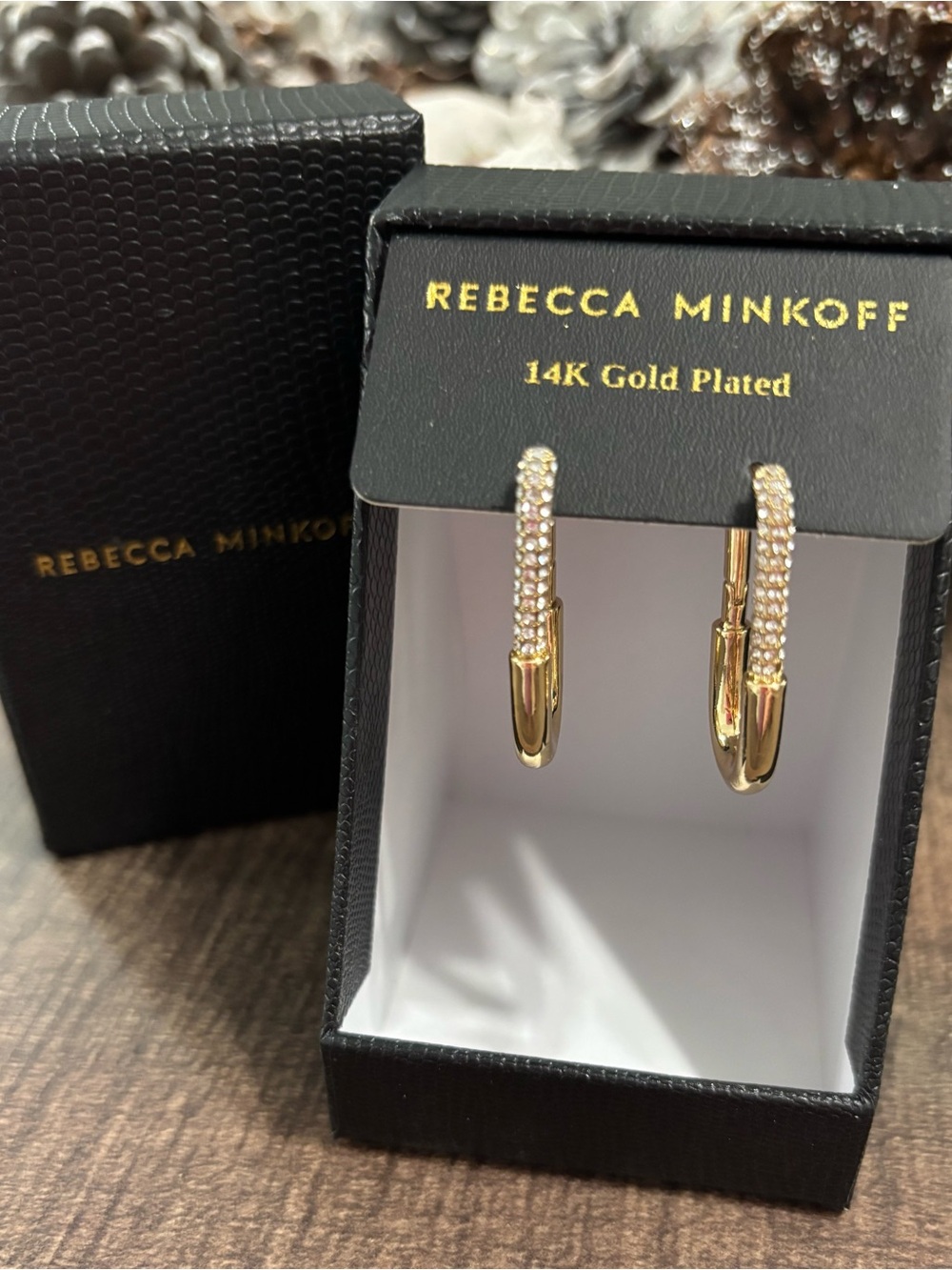 Rebecca Minkoff Pave Oval Hoop Earrings